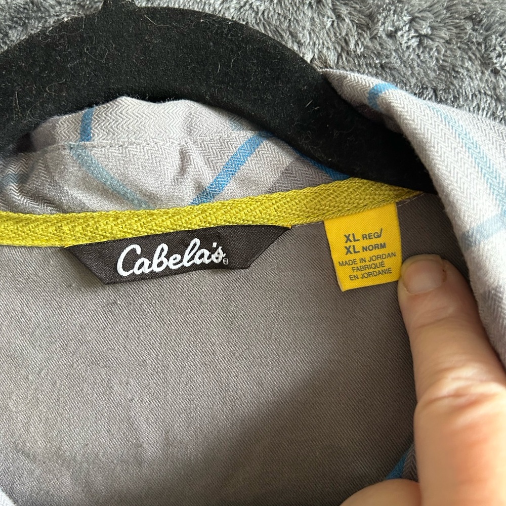 Cabelas‎ Shirt Mens XL Plaid Outdoor Field Shirt Jacket Elbow Patches Hunting - Picture 5 of 11